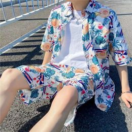 Designer Suit Summer Beach Set for Men Hawaiian Vacation Full Print Short Sleeved Shirt Casual Shorts Travel Wear Umg0