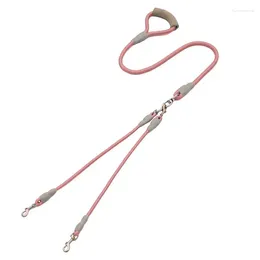 Dog Collars Training Heavy Duty Traction Rope Two Lead For Walking Hunting Camping Medium And Large Dogs