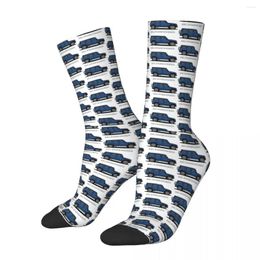 Men's Socks Vintage Luxury Car Waggon Blue Crazy Compression Unisex Off-road Vehicle Harajuku Seamless Printed Happy Crew Sock