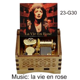 Boxes DIY la vie en rose Wind Up Music Box mechanical Musical Box new year Valentine Christmas wife girlfriend Birthday Gift