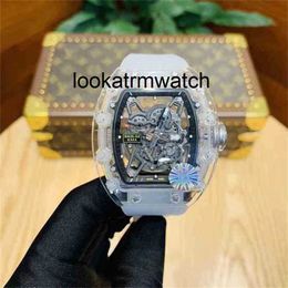 Men Watch RM Factory Rm Milles Original Luxury Top Quality Wristwatch Mechanical Watch Business Fashion Wine Barrel Fully Automatic Transparent Hollow