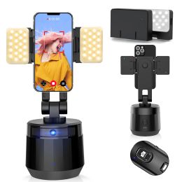 Monopods Nulier 360° Rotation Ai Auto Tracking Stabilizer Smart Phone Holder Virtual Cameraman No App Wifi Required with Tripod Stands