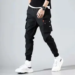 Men's Pants High Street Black Workwear For Men And Women With Slim Fit Small Feet. Summer Trendy Hip-hop