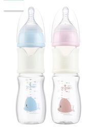 Glass Baby Bottle Widebore Quick Flush Bottle Anticolic born Milk Bottle Training Feeding Accessories Water Botellas Para 2110238516584