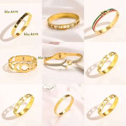 Bangle Designer Jewellery Gold Bangle Design Letters for Women Diamond Pearl Bracelet Fashion Jewellery Party Wedding Accessories Lovers Gifts 2024 bracelet Jewellery