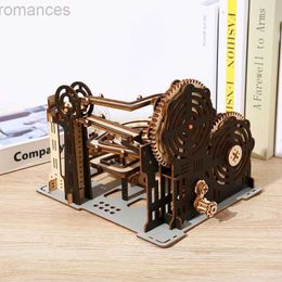 3D Puzzles 3D Wooden Mechanical Track Ball Three-Dimensional Puzzle DIY Puzzle Toy Children Adult Handmade Educational Track Ball 240314