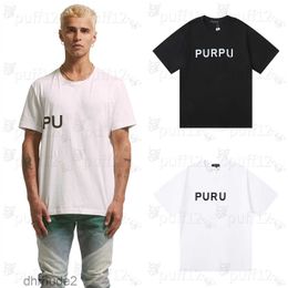 Purple Short Sleeve All Men T-shirt Fashion Designer Cotton Top Casual Shirt polo Shirt Luxury Alphabet Print High Street Wear T-shirt ZVP8