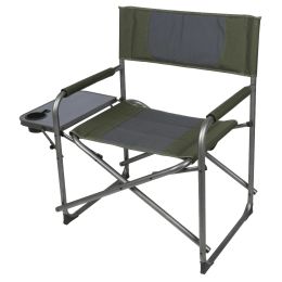 Furnishings Ozark Trail Oversized Director Chair with Side Table for Outdoor Green Fabric Camping Chair Outdoor Chair Camp Chair