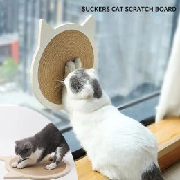 Scratchers Sisal Suckers Cat Scratching Board Toy For Cats Training Grinding Claw Rope Kitten Wearresistant Scratcher Bed Pet Furniture