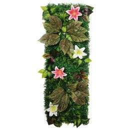 Decorative Flowers 120 40CM Artificial Plant Plastic Panel Lily Wedding Lawn Mixed Grass Mat Wall Decoration