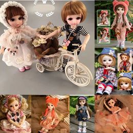 Cute Face 30cm BJD Doll 18 Movable Jointed Pouting DIY Bjd Dolls Princess Toys BJD Round Face long Hair DIY Toy Gift for Girls 240304