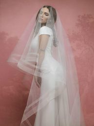 2019 Blusher 3 Metres Long Cheapest Cathedral Length White Ivory Bridal Veils with Comb 2 Layers Veu De Noiva Wedding Veil Cover F7263524