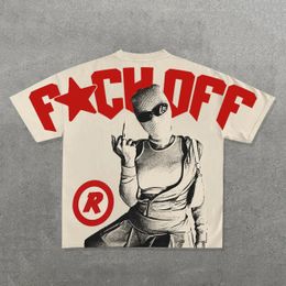 Punk Hip Hop Graphic T Shirts Mens Vintage Y2k Top Harajuku Goth Oversized T Shirt Fashion Loose Casual Short Sleeve Streetwear 240307
