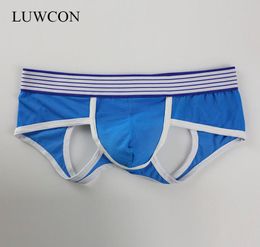 LUWCON Sexy Men039s Underwear Jock Straps Briefs Bikini Men Jockstraps Gay Penis Pouch Thong G Strings Low Waist Backless Butto1529880