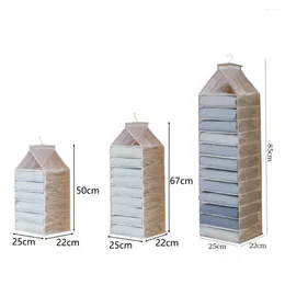 Storage Boxes Breathable PVC Space-Saving 6/9/12 Grid Wardrobe Clothes Pants Hanging Holder For Bedroom