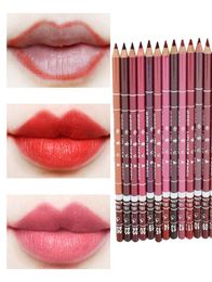 28 Colours Waterproof Lip Liner Pencil Lipliner Contour Matte Lipstick Pen Long Lasting Retro Red Color2043603