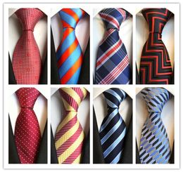 2019 TIE Fashion Necktie Mens Classic Ties Formal Wedding Business Red Navy Black Stripe Tie For Men Accessories tie Groom Tie6447390