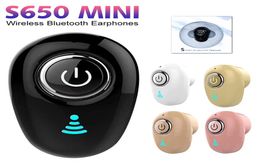 Mini Bluetooth Headphone S650 Stereo Headsets Comfort Sports Earphone Hands Call For Car Driving For iPhone Samsung With Pack3128779
