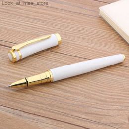 Fountain Pens Fountain Pens Office baoer 3035 School Supplies metal golden white Rollerball Pen Q240314