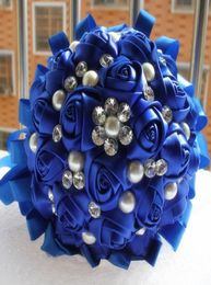 Gorgeous Wedding Flowers Ramos De Novia Elegant Pearl Bride Bridesmaid Wedding Bouquet Crystal Sparkle 2015 New Bouquets5448314