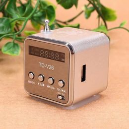 TD-V26 Mini Radio Receiver Bluetooth Wireless Speakers Digital FM Radio For PC Phone Bluetooth Speaker Walkman Radios Radio Fm 240314