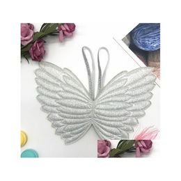 Party Favours Kids Girls Glitter Wing Dress Up Cosplay Fairy Gradient Colour Butterfly Wings Sliver Christmas Gift Present Drop Deliver Dhnrh