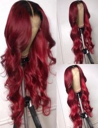 1bT99j Lace Front Wig Virgin Brazilian Ombre Human Hair Wig Glueless 13x6 Lace Wig With Baby Hair Natural Hairline For Black Women6631751