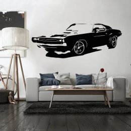 Stickers Large Car Dodge Challenger Bedroom Wall Stickers Mural Art Home Decor Creative Decoration Vinyl Poster AY1954