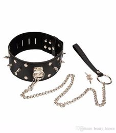 BDSM Collar Leather Slave Collars For Women Female Metal Collar Necklace Fetish Bondage Restraints Erotic Toys Adult Couples Sex G4737330