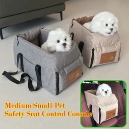 42X22X23cm Portable Pet Cat Seat Elevated Car Seat For Dog Armrest for Small Dog Cat Waterproof Dog Safety Travel Bag 240307
