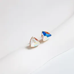 Stud Earrings Tiny Piercing Made With Austrian Crystal For Girls Ear Accessory Trendy Jewellery Triangle Earings Bijoux Gift