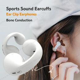 Bone Conduction Bluetooth 5.3 Earphones Earring Wireless Headphones Waterproof Headset TWS Sports Earbuds Ear Hook With Mic 240314