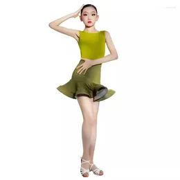 Stage Wear 2024 Latin Dance Dress Girls Spring And Summer Professional Performance Competition Training Costume