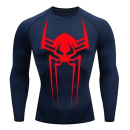 2099 Sports Top Quick Dry Mens Compression Shirt Long Sleeve Second Skin Gym Workout Short Fitness Running TShirt Men Wear 240312