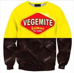 New Fashion WomensMens VEGEMITE Funny 3D Print Crewneck Sweatshirt Jumper WomenMen Fashion Clothing AABB0203051461