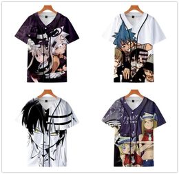Anime Soul Eater 3D print Baseball T Shirt Men Women Fashion Harajuku Tshirt Tshirt Cartoon short sleeve T Shirts Tops Clothes T26197879
