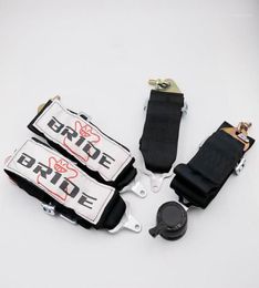 Universal 3inch 4 Point BRIDE Black Racing Seat Belt Harness Camlock Shoulder Quick Release Locking8783362