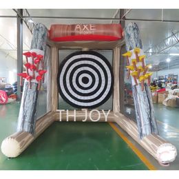 free shipment,outdoor activities 4x3x2.5mH (13.2x10x8.2ft) Newest inflatable Flying Axe Throwing interactive game, big inflatable throwing axe carnival games