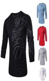 WholeFashion Brand 10 style long sleeve T Shirts for Men Novelty Dragon Printing Tattoo Male ONeck MXXXL TX7173 28656794