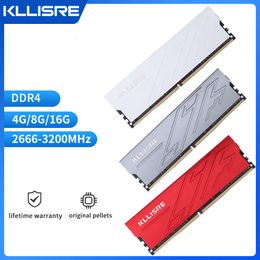 Kllisre 2Pieces DDR4 4GB 8GB 16GB Ram 2400 2666 3200 Memory Desktop Dimm Non-ECC Unbuffered