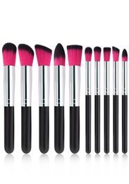 2020 Popular mini wooden makeup brush kit cheapest 10pcs cosmetics kit for beauty tools Foundation Blending Blush Brush Set Variou4101576