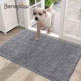 Mats Benepaw NonSlip Microfiber Dog Door Mat For Muddy Paws Absorbs Moisture Dirt Soft Quick Dry Rubber Base Pet Entry Pad Washable