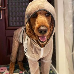 Dog Apparel Eco-friendly Rainy Day Pet Outdoor Clothes Reusable Raincoat Four-legged Rain Out Puppy Costume