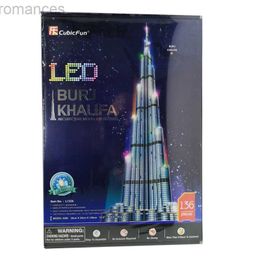 3D Puzzles t0416 3d Puzzles 1.5m Dubai Burj Khalifa Tower Diy Building Paper Model Kids Creative Gift Children Educational Toys Hot Sale 240314