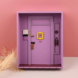 Racks Tv Show Friend Keychain Key Holder Monica's Door Frame Purple Door Hanger Key Hooks Cute Gift Friend Home Wall Decoration