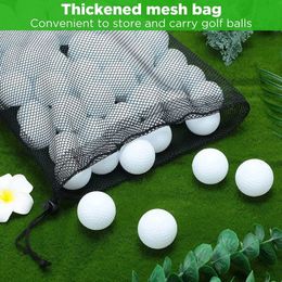 100 Pcs Golf Practice Ball Training Golf Balls With Mesh Drawstring Storage Bags For Training 240301
