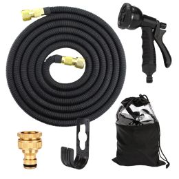 Reels Irrigation Water Hose Extensible Garden Hose High Pressure Car Wash Flexible Pipe Regulated Nozzle Home Cleaning Tool 25ft100ft