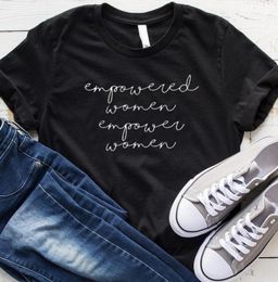 Women039s TShirt Empowered Women Empower Aesthetic Plus Size Feminist T Shirt Cotton Short Sleeve Tee Tops Hipster Grunge Drop5886609