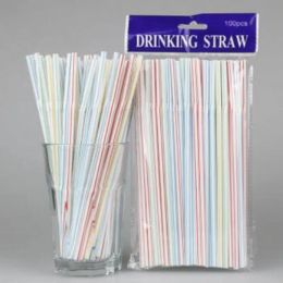 100pcs/bag Disposable Plastic Drinking Straws 20.8*0.5cm Multicolor Bendy Drink Straw For Party Bar Pub Club Restaurant LL