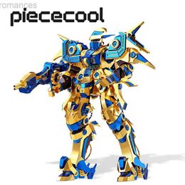 3D Puzzles Piececool 3D Puzzle Metal Model Golden Mech Assembly Model Kits for Adult DIY Toys Set Birthday Gifts 240314